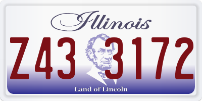 IL license plate Z433172
