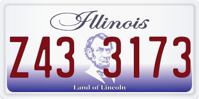 IL license plate Z433173