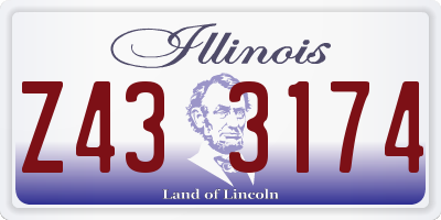 IL license plate Z433174