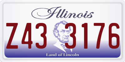 IL license plate Z433176