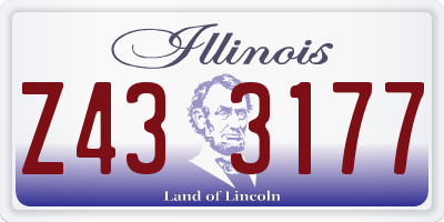 IL license plate Z433177
