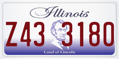 IL license plate Z433180