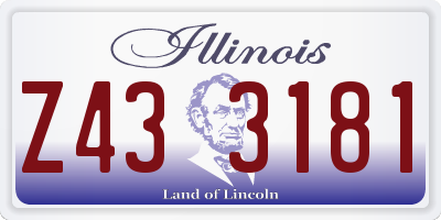 IL license plate Z433181