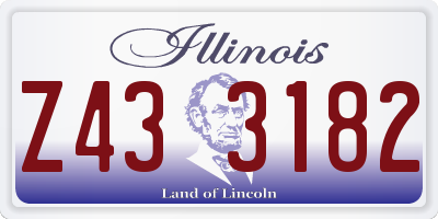 IL license plate Z433182