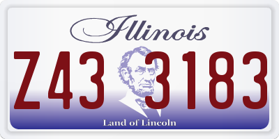 IL license plate Z433183