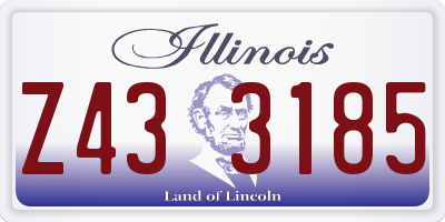 IL license plate Z433185