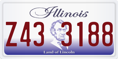 IL license plate Z433188