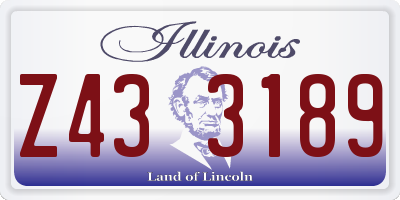IL license plate Z433189