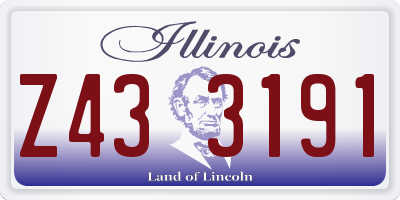 IL license plate Z433191