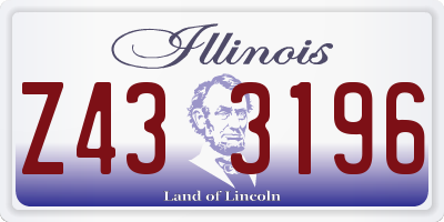IL license plate Z433196