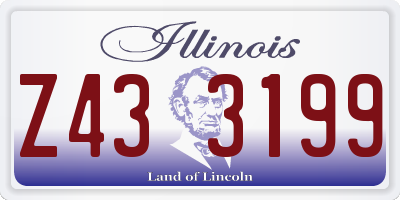 IL license plate Z433199