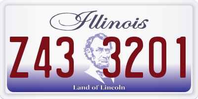 IL license plate Z433201