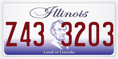 IL license plate Z433203