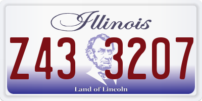 IL license plate Z433207