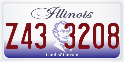 IL license plate Z433208
