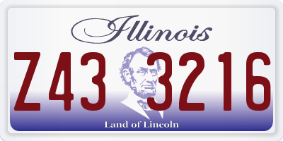 IL license plate Z433216