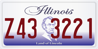 IL license plate Z433221