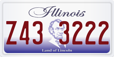 IL license plate Z433222