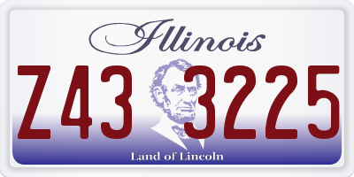 IL license plate Z433225