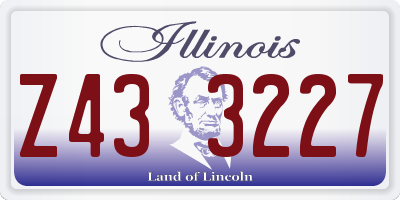 IL license plate Z433227