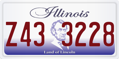 IL license plate Z433228