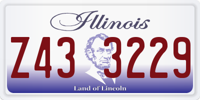 IL license plate Z433229