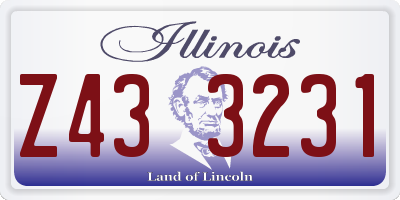 IL license plate Z433231