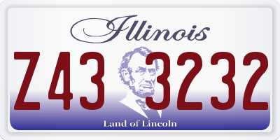 IL license plate Z433232