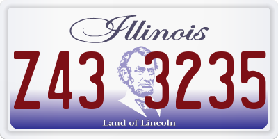 IL license plate Z433235