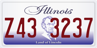 IL license plate Z433237