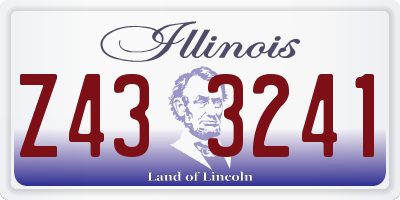 IL license plate Z433241