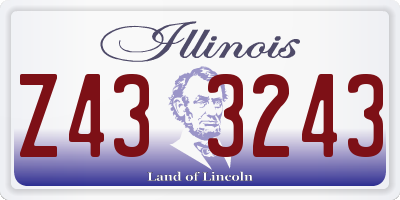 IL license plate Z433243