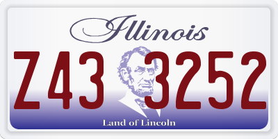IL license plate Z433252