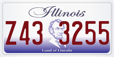 IL license plate Z433255