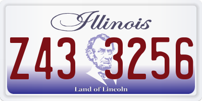 IL license plate Z433256