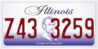 IL license plate Z433259