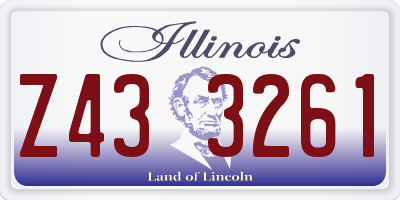 IL license plate Z433261