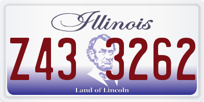IL license plate Z433262
