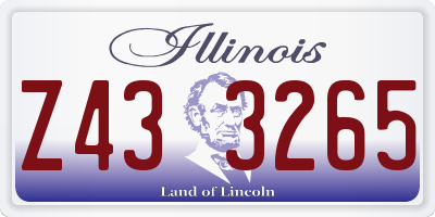 IL license plate Z433265