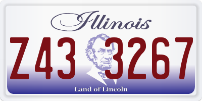 IL license plate Z433267