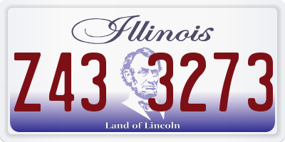 IL license plate Z433273