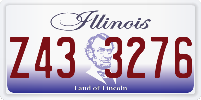 IL license plate Z433276