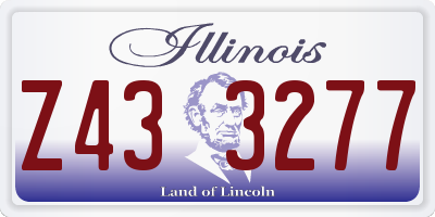IL license plate Z433277