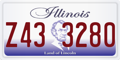 IL license plate Z433280
