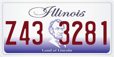 IL license plate Z433281