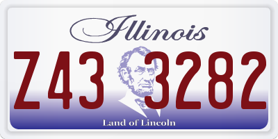 IL license plate Z433282