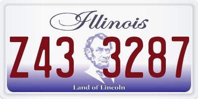 IL license plate Z433287