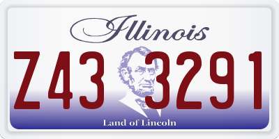 IL license plate Z433291