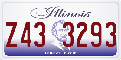 IL license plate Z433293