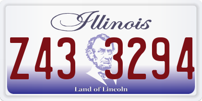 IL license plate Z433294